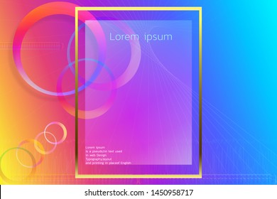 The colourful abstract backgrounds with consisting of circles and small lines that are designed for printing as posters, invitation cards, cover of all kinds of books and publications. Vector illustra