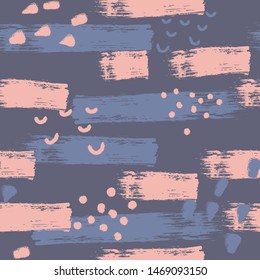 Colourful abstract brush stroke seamless pattern