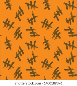 Colourful Abstract Brushstroke Seamless Pattern Background
