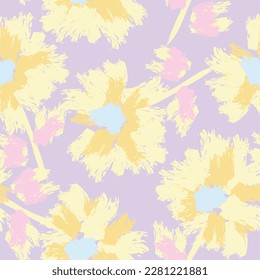 Colourful Abstract Floral seamless pattern design for fashion textiles, graphics, backgrounds and crafts