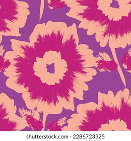 Colourful Abstract Floral seamless pattern design for fashion textiles, graphics, backgrounds and crafts