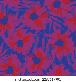 Colourful Abstract Floral seamless pattern design for fashion textiles, graphics, backgrounds and crafts
