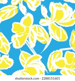 Colourful Abstract Floral seamless pattern design for fashion textiles, graphics, backgrounds and crafts