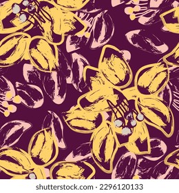 Colourful Abstract Floral seamless pattern design for fashion textiles, graphics, backgrounds and crafts