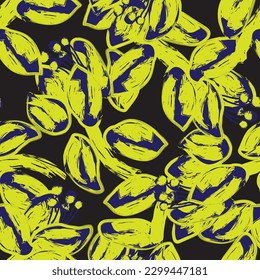 Colourful Abstract Floral seamless pattern design for fashion textiles, graphics, backgrounds and crafts
