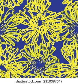 Colourful Abstract Floral seamless pattern design for fashion textiles, graphics, backgrounds and crafts