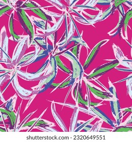 Colourful Abstract Floral seamless pattern design for fashion textiles, graphics, backgrounds and crafts