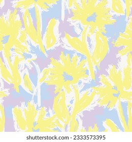 Colourful Abstract Floral seamless pattern design for fashion textiles, graphics, backgrounds and crafts