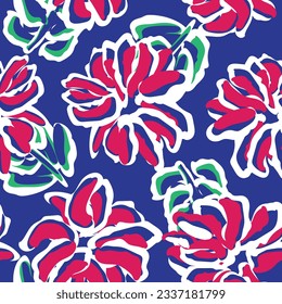 Resumen de color Diseño de patrones sin costura floral para textiles de moda, gráficos, fondos y artesanías