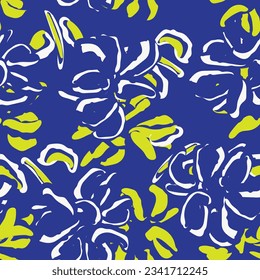 Colourful Abstract Floral seamless pattern design for fashion textiles, graphics, backgrounds and crafts