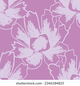 Colourful Abstract Floral seamless pattern design for fashion textiles, graphics, backgrounds and crafts