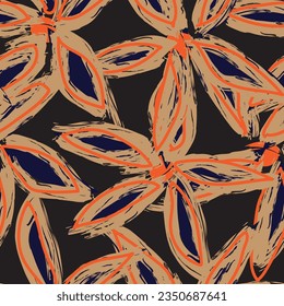 Colourful Abstract Floral seamless pattern design for fashion textiles, graphics, backgrounds and crafts