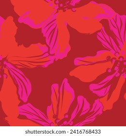 Colourful Abstract Floral seamless pattern design for fashion textiles, graphics, backgrounds and crafts