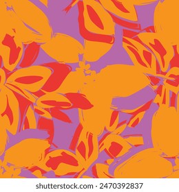 Colourful Abstract Floral seamless pattern design for fashion textiles, graphics, backgrounds and crafts