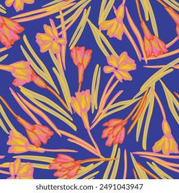 Colourful Abstract Floral seamless pattern design for fashion textiles, graphics, backgrounds and crafts
