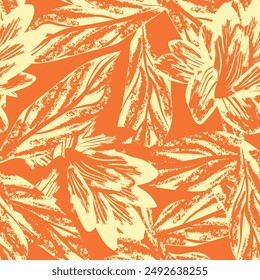 Buntes Abstraktes florales nahtloses Muster-Design für Modetextilien, Grafiken, Hintergründe und Kunsthandwerk
