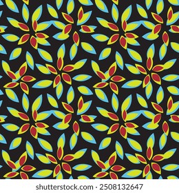 Farbenfroh Abstrakt Floral nahtloses Muster Design für Mode Textilien, Grafiken, Hintergründe und Kunsthandwerk