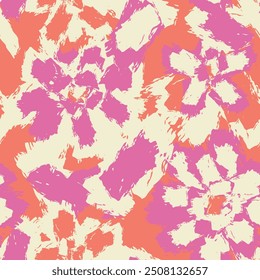 Colourful Abstract Floral seamless pattern design for fashion textiles, graphics, backgrounds and crafts