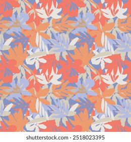 Colorido Abstrato Floral design de padrão sem costura para têxteis de moda, gráficos, fundos e artesanato