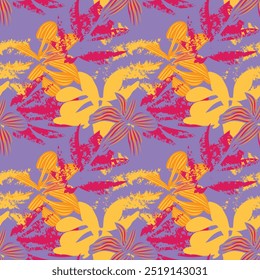 Colourful Abstract Floral seamless pattern design for fashion textiles, graphics, backgrounds and crafts