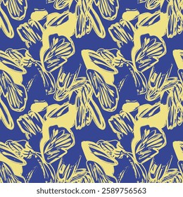 Colourful Abstract Floral seamless pattern design for fashion textiles, graphics, backgrounds and crafts