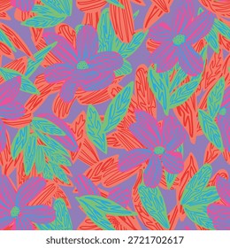 Diseño inconsútil floral Abstractas colorido del modelo para los textiles de la moda, los gráficos, los fondos y los artes