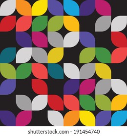 Colourful Abstract Geometric Leaf Texture Background