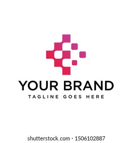 Colourful Abstract Geometry Shape Logo Design