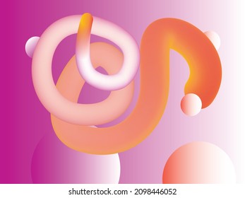 Colourful abstract gradient wavy background. 