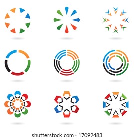 colourful abstract icons and design elements 02