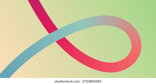Colourful abstract looping ribbon creating an infinity shape with beautiful gradient transitions in pastel pink, peach, mint, teal, and coral tones. Modern minimalist wavy design symbolising eternity, connection, unity, and limitless energy. Ideal for posters, wallpapers, app interfaces, stationery, textile patterns, and creative digital projects.