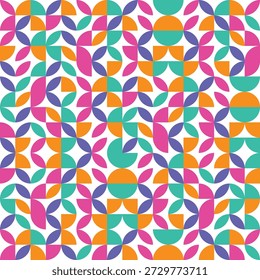 Colourful abstract pattern. Geometric background. Bauhaus style. Vector illustration