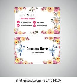 Colourful Abstract Visiting Card For Business 