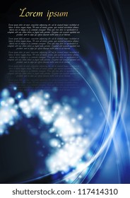 Colourful abstract wavy background. Vector template eps 10