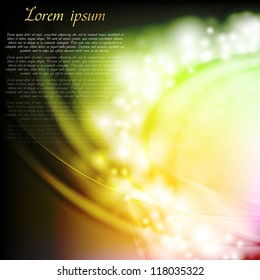 Colourful abstract wavy background. Vector template eps 10