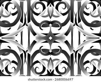 colourful aesthetic abstract gradient batik dayak line art shape wallpaper background pattern	