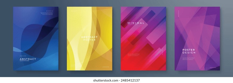 Colourful annual report brochure flyer design template with circles style. vector illustration, Use for Leaflet cover presentation abstract flat background, layout in A4 size