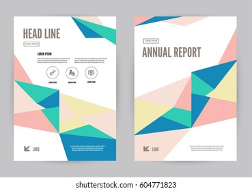 colourful annual report Leaflet Brochure Flyer template A4 size design, book cover layout design, Abstract presentation templates. flat geometric vector