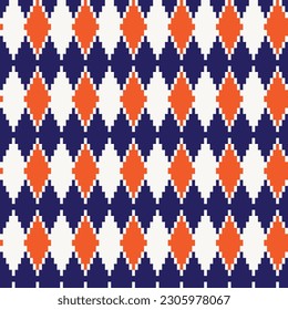 Colourful Argyle fair isle seamless pattern design for knitwear, fashion textile, graphics