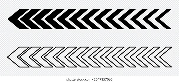colourful arrow. dynamic moving arrow representing speed, acceleration, fast. transparent png and vector illustration.