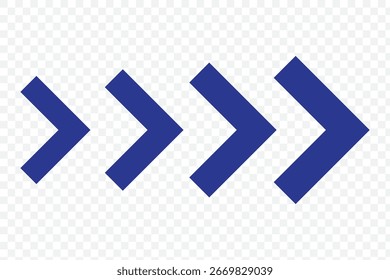 colourful arrow. dynamic moving arrow representing speed, acceleration, fast. transparent png and vector illustration. EPS 10.