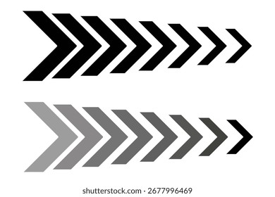 seta colorida. seta em movimento dinâmica representando velocidade, aceleração, rápido. png transparente e ilustração vetorial