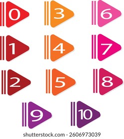   colourful arrow set on white background eps