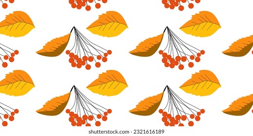 patrón de otoño colorido en un estilo dibujado a mano