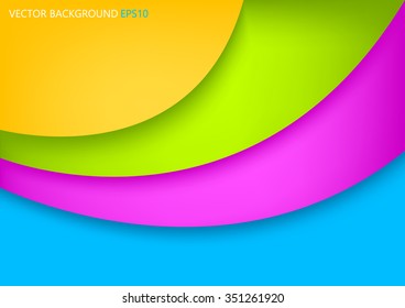 Colourful background curve line for background template design