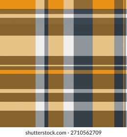 Colourful background plaid seamless, artwork texture tartan textile. Straight vector check fabric pattern in bright and dark colors palette.