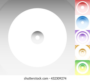 Colourful background set with circle, oval shapes
