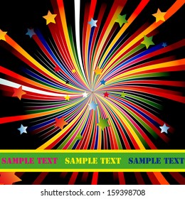 Colourful background of a star a rainbow day a birth