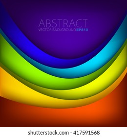 Colourful background vector overlap paper with space for design