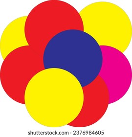 un colorido diseño de icono de bola 3d lindo icono